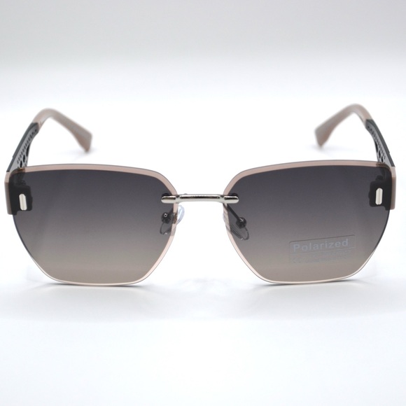 Celine Women Rimless Sunglasses | Tan/Silver/Black | New | No Box | No Tags - Picture 10 of 16